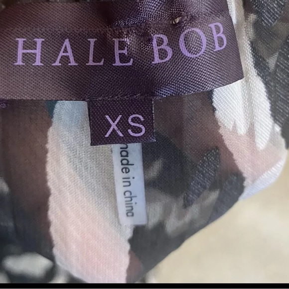 Hale Bob Accordion Pleats Tunic Boho Trapeze Dress Flare Sleeves Animal Print - Picture 13 of 14